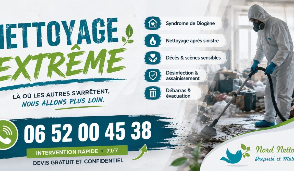 Entreprise de nettoyage extrême à Riom-ès-Montagnes intervenant pour le syndrome de Diogène, les logements insalubres, les décès, les sinistres et la désinfection avec intervention rapide.