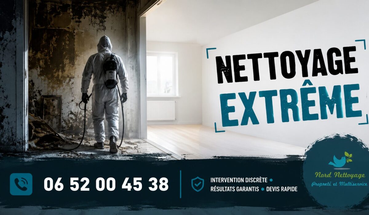 Équipe spécialisée en nettoyage extrême à Rungis avec remise en état, désinfection et débarras de logements insalubres.