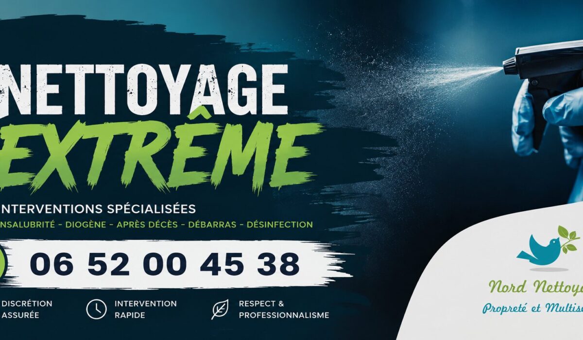 Équipe spécialisée en nettoyage extrême à Saint-Baldoph intervenant pour logements insalubres, syndrome de Diogène, désinfection et remise en état avec intervention rapide.