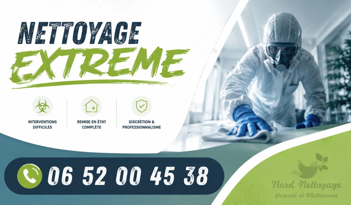 Nettoyage extrême à Saint-Cergues par Nord Nettoyage avec intervention rapide et remise en état de logements insalubres.