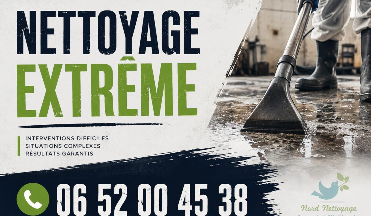 Équipe spécialisée en nettoyage extrême à Saint-Cyprien réalisant une désinfection et une remise en état après situation complexe.