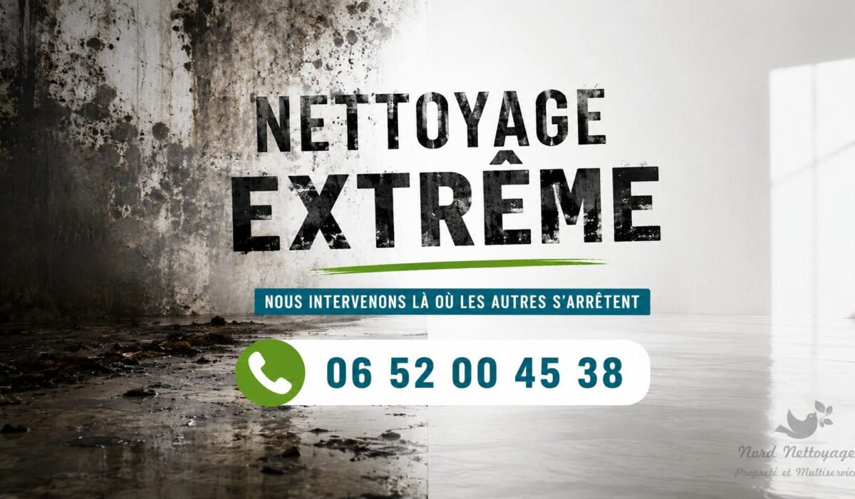Nettoyage extrême à Saint-Denis avec intervention professionnelle pour logements insalubres, syndrome de Diogène et remises en état complexes.