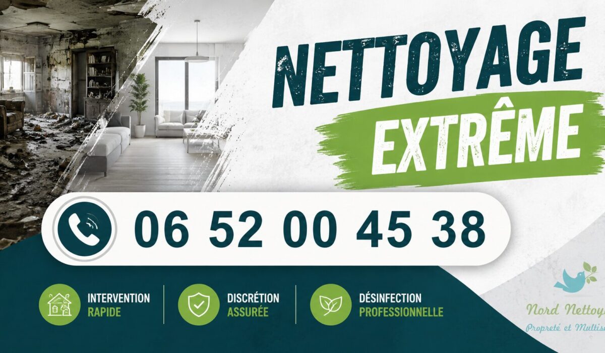 Nettoyage extrême à Saint-Éloy-les-Mines par Nord Nettoyage : remise en état de logements insalubres, désinfection et débarras.