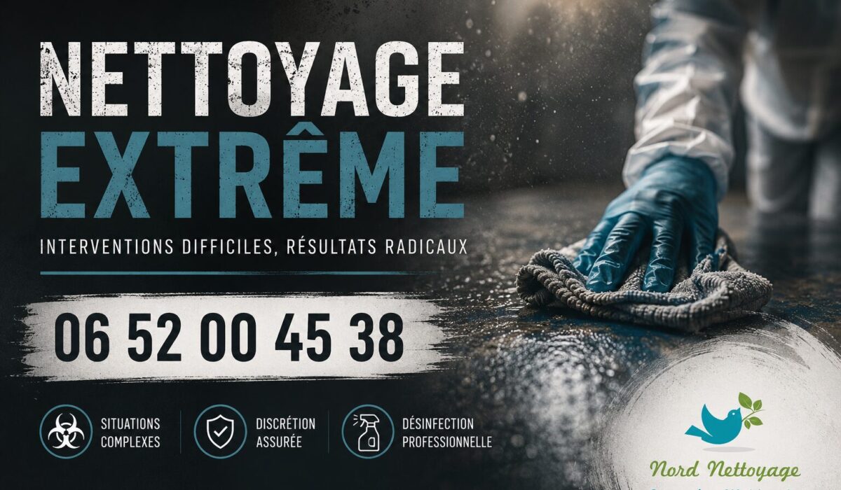 Nettoyage extrême à Saint-Étienne-de-Saint-Geoirs – Intervention rapide pour logements insalubres, syndrome de Diogène et désinfection.