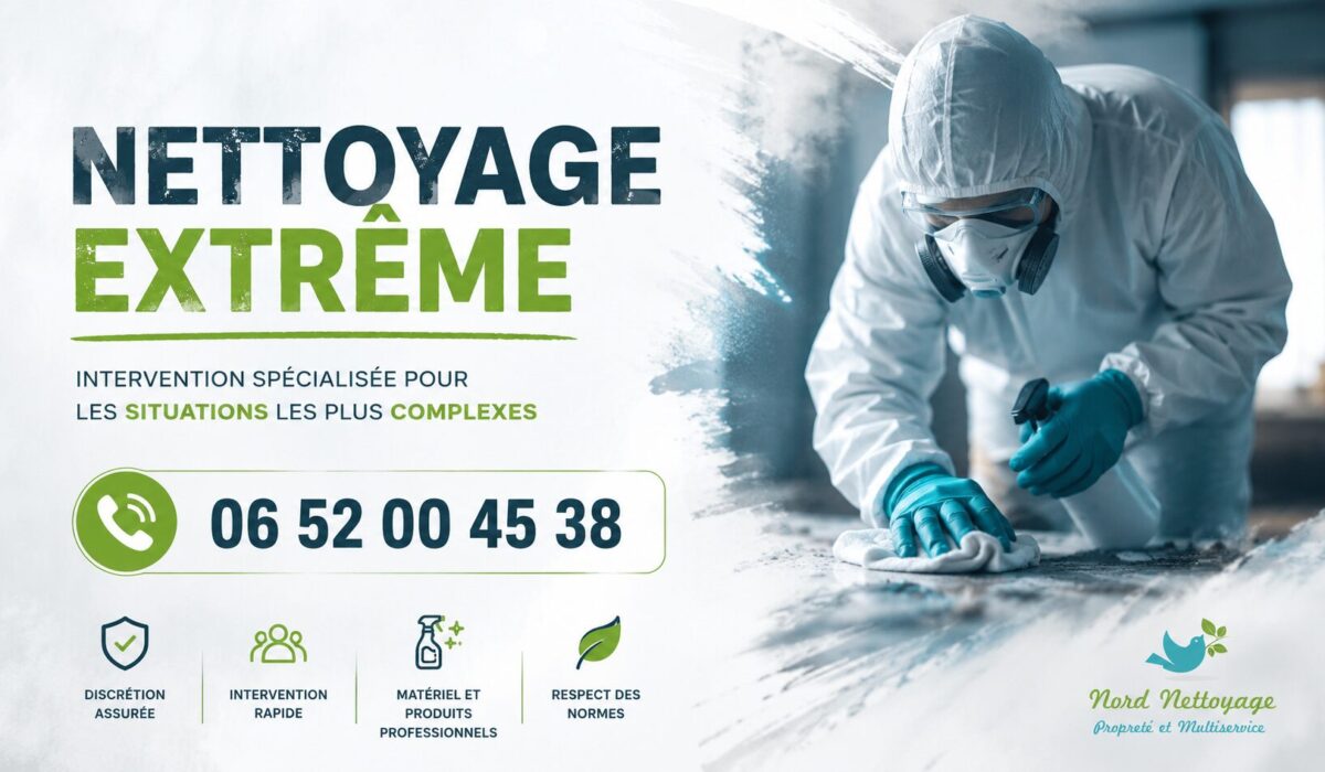 Intervention de nettoyage extrême à Saint-Germain-Laprade par Nord Nettoyage après logement insalubre, sinistre ou syndrome de Diogène.