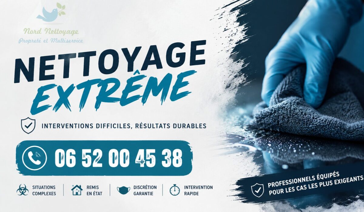 Nettoyage extrême à Saint-Germain-au-Mont-d'Or après syndrome de Diogène, insalubrité, sinistre et débarras par Nord Nettoyage.