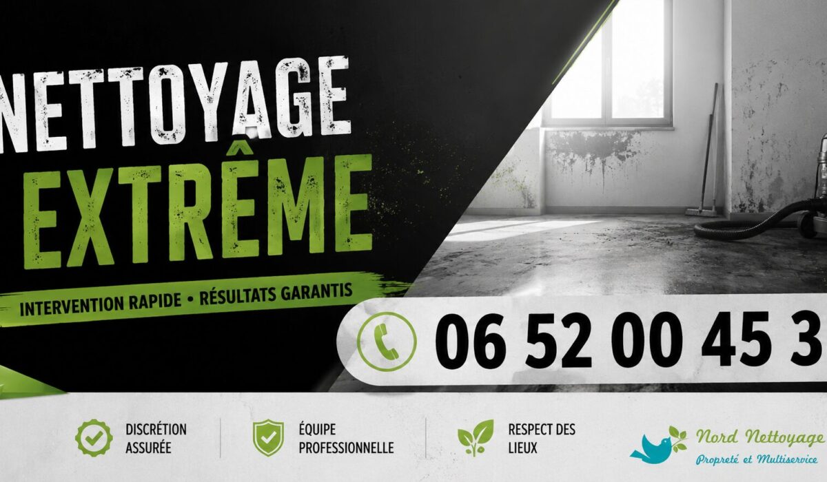 Nettoyage extrême à Saint-Germain-des-Fossés réalisé par Nord Nettoyage avec intervention rapide pour logement insalubre, syndrome de Diogène, après décès et désinfection.