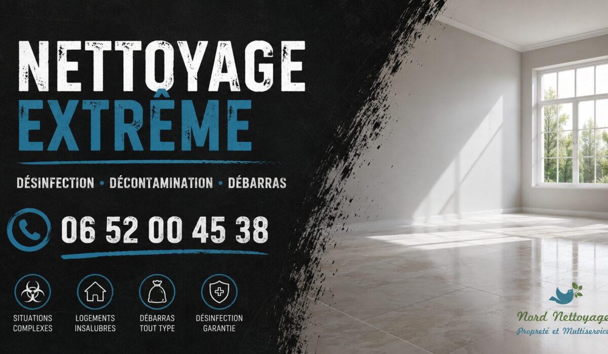 Intervention de nettoyage extrême à Saint-Jean-en-Royans avec désinfection, remise en état et service professionnel rapide.
