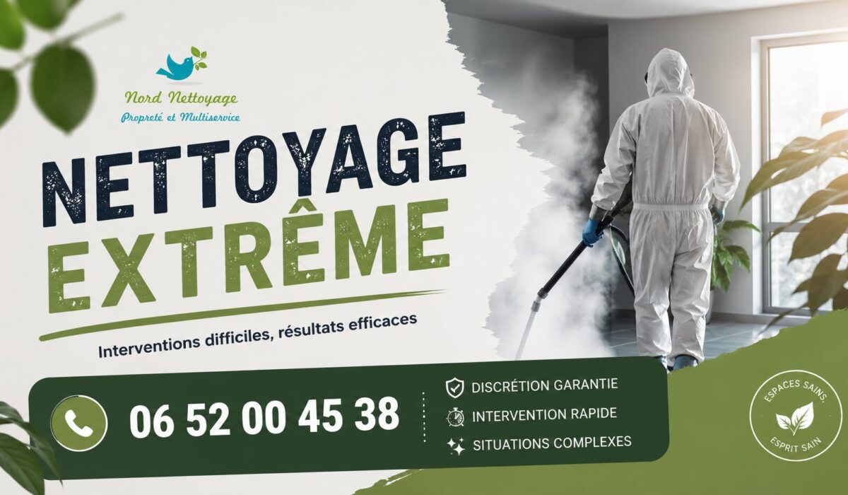 Nettoyage extrême à Saint-Paul-en-Jarez par Nord Nettoyage, intervention après sinistre, décès, syndrome de Diogène et logement insalubre.