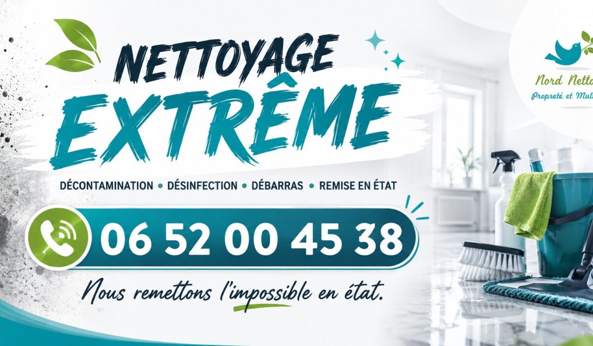 Intervention de nettoyage extrême à Sartrouville avec remise en état complète et désinfection professionnelle.