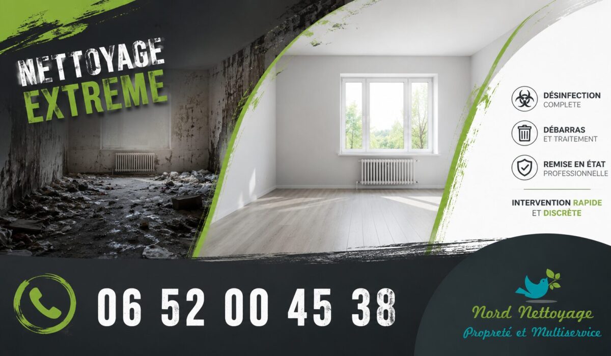 Équipe spécialisée en nettoyage extrême à Valencin avec remise en état complète, désinfection et débarras de logements insalubres.