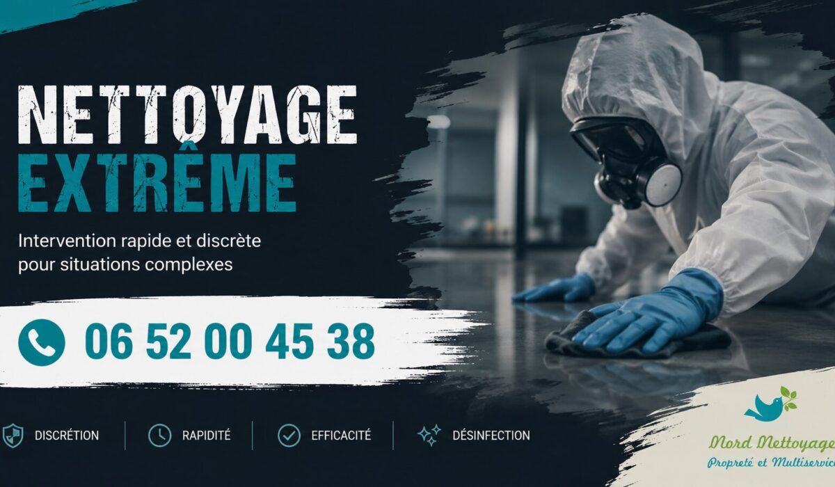 Nettoyage extrême à Vals-les-Bains par Nord Nettoyage, intervention rapide pour logements insalubres, syndrome de Diogène, après décès et désinfection.