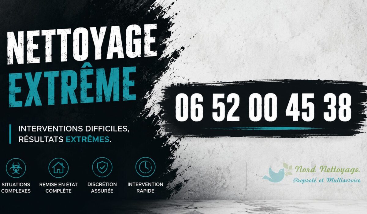 Service de nettoyage extrême à Vendat avec remise en état, désinfection et intervention sur logements insalubres ou après sinistre.