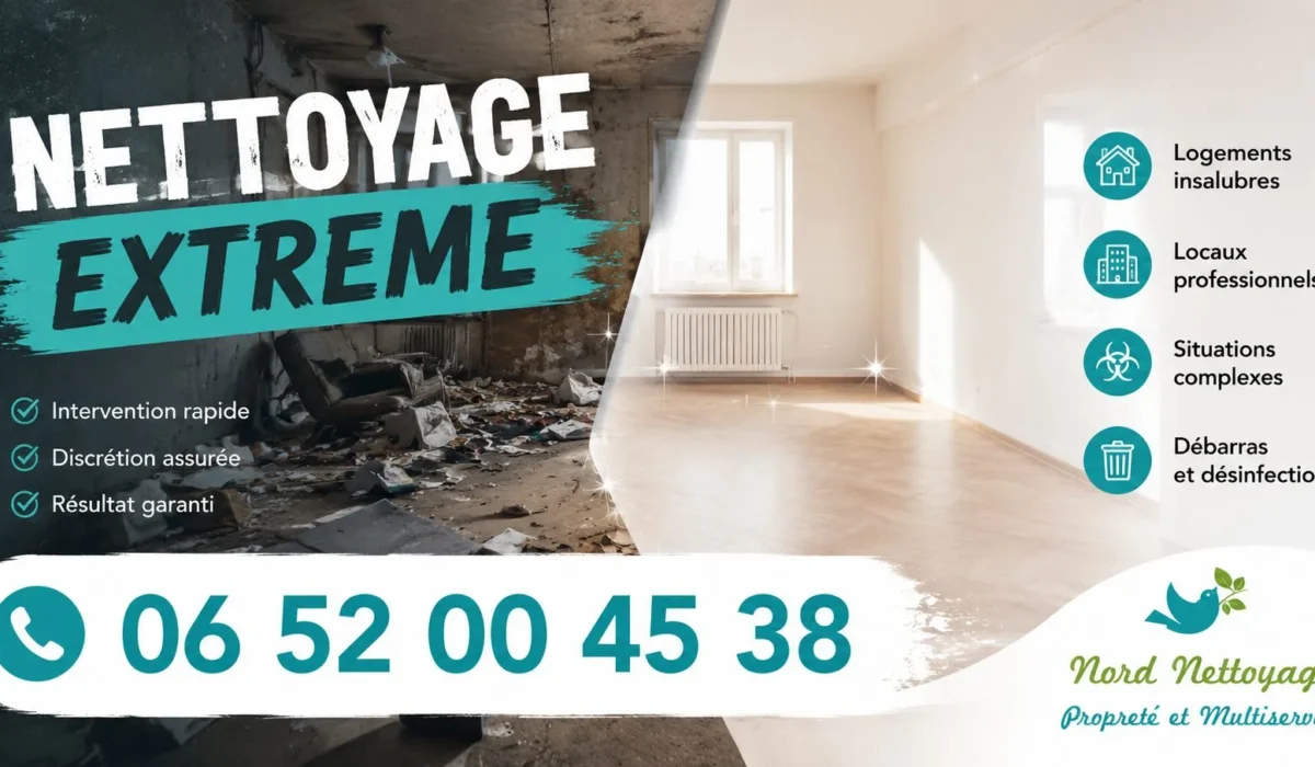 Verquin : nos prestations de nettoyage extrême