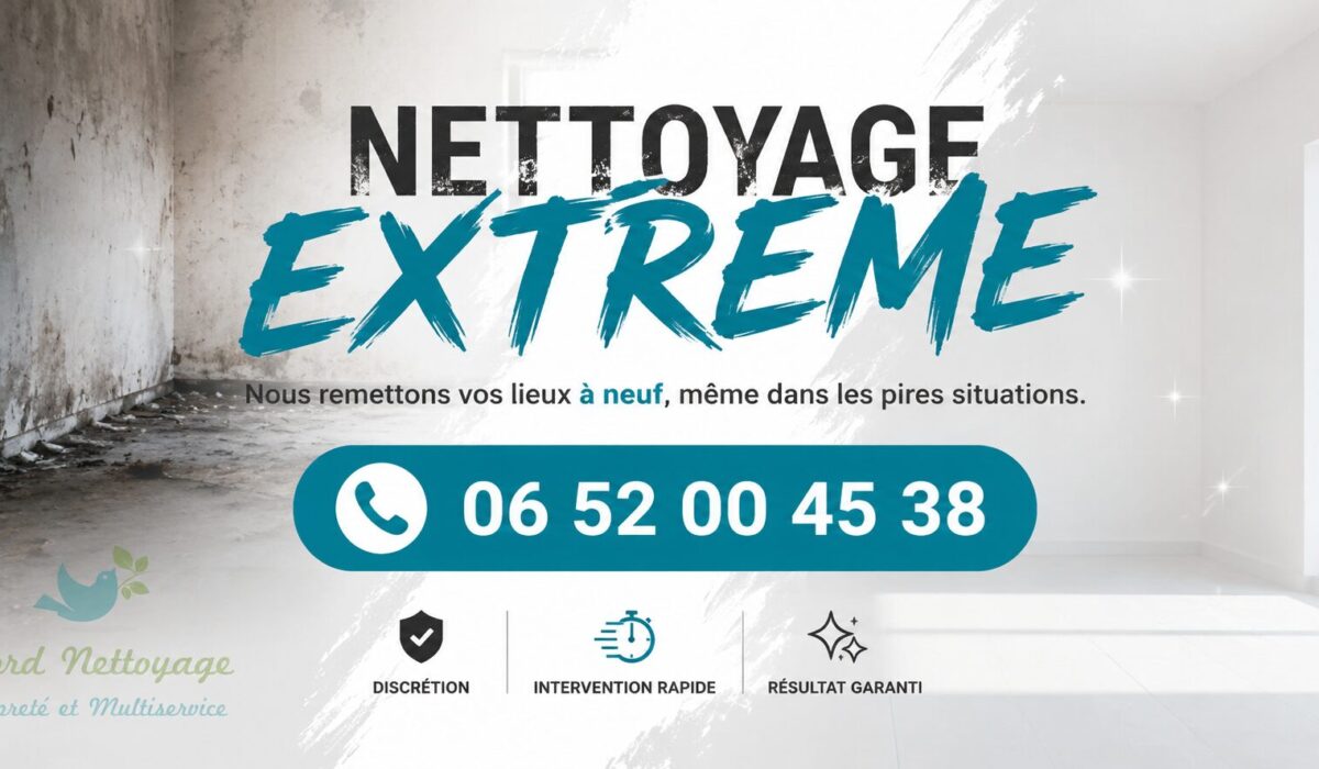 Intervention de nettoyage extrême à Villepinte avec désinfection, débarras et assainissement de logements insalubres.