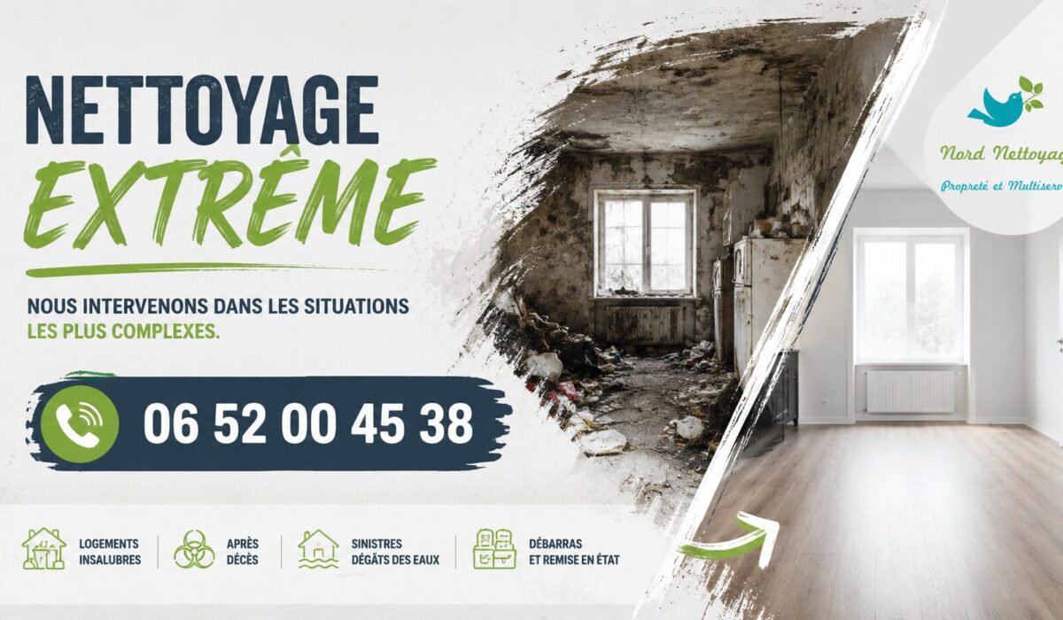 Nettoyage extrême à Vinay pour logements insalubres, syndrome de Diogène, nettoyage après décès, débarras et remise en état.