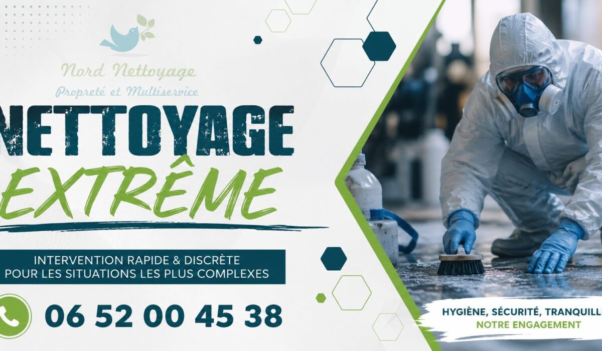 Nettoyage extrême à Viry réalisé par Nord Nettoyage avec intervention rapide pour logements insalubres, syndrome de Diogène, après décès ou sinistre.