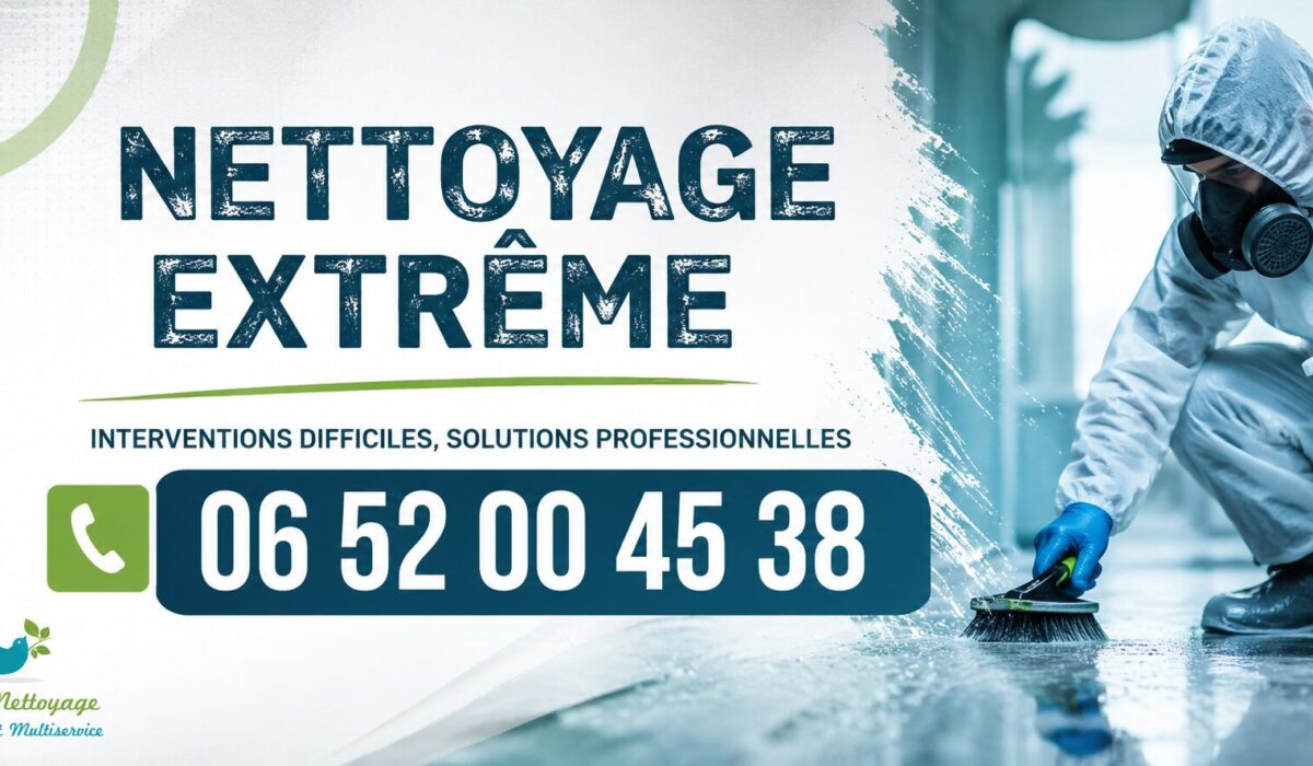 Technicien spécialisé en nettoyage extrême à Vitry-sur-Seine avec équipement professionnel de désinfection et remise en état.
