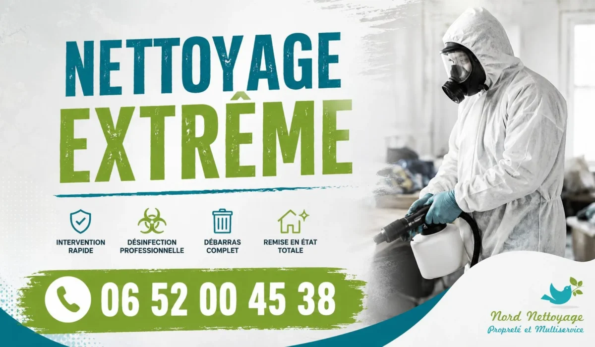 WATTRELOS : nos prestations de nettoyage extrême