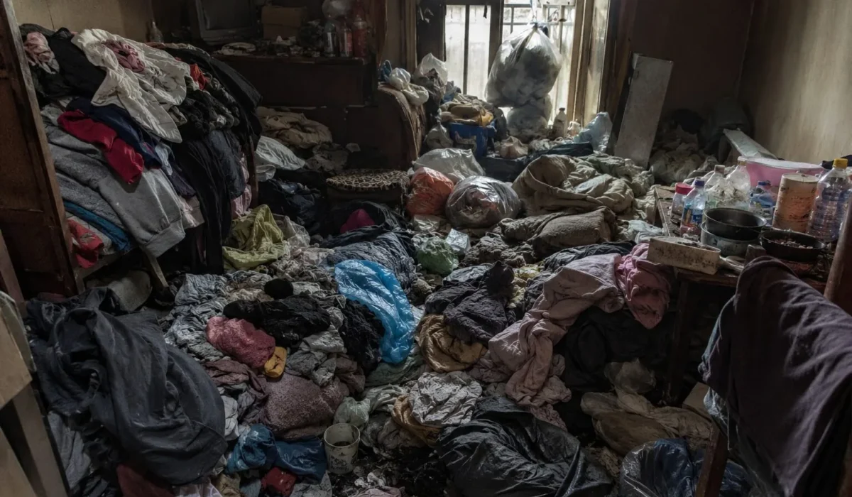 Comment traiter un logement Diogène avec accumulation de textiles humides, risque champignons ?