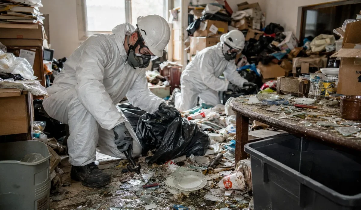 Comment traiter un logement Diogène avec accumulation de verre cassé et lames dissimulées ?